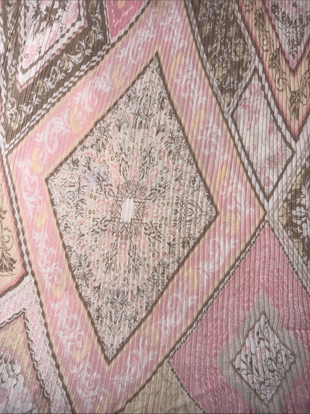 Ruby Rd. Pastel Pink Patterned Peasant Blouse - Picture 3 of 3